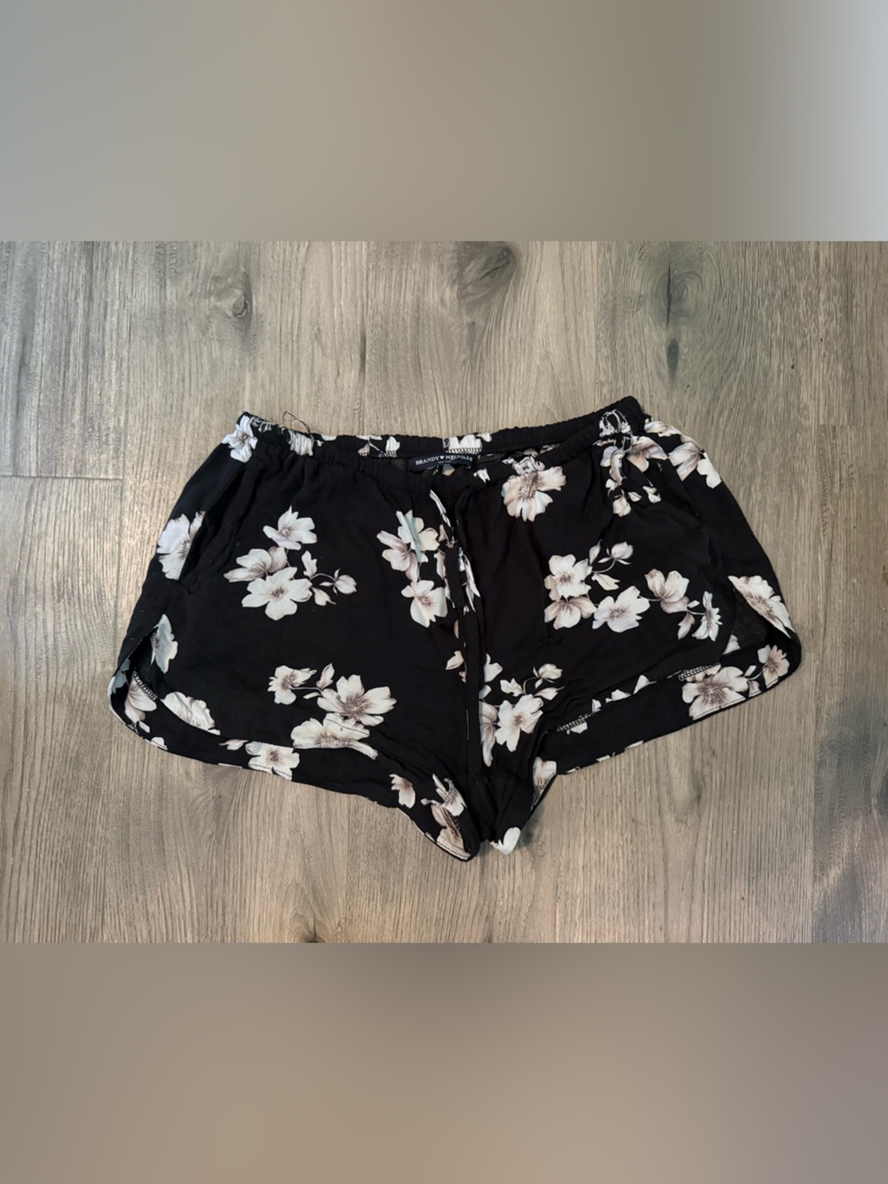 Brandy Melville Black Floral Skirt